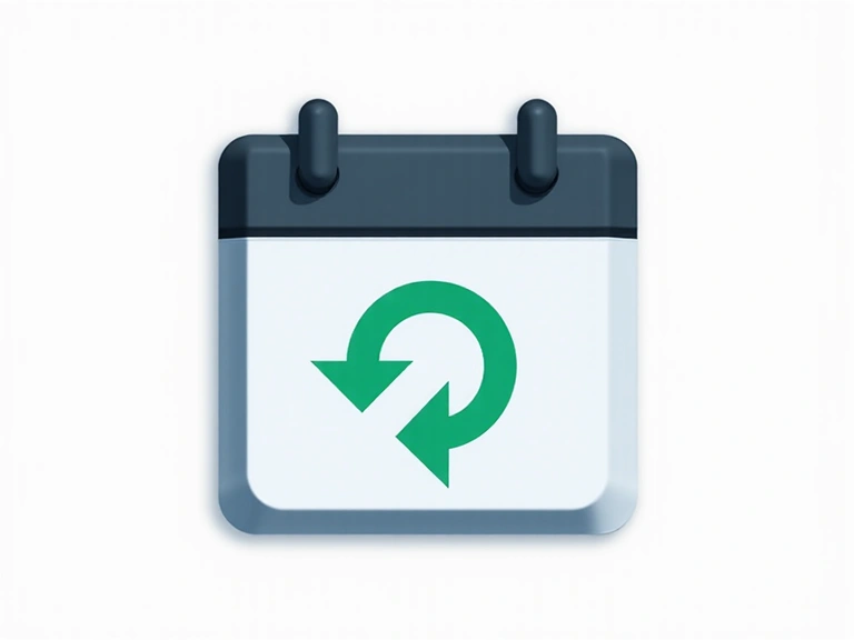 A calendar icon with a refresh symbol, indicating policy updates
